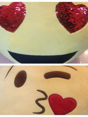 Emoji Throw Pillows Both Included